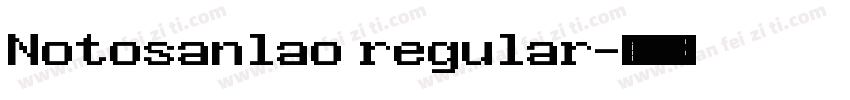 Notosanlao regular字体转换